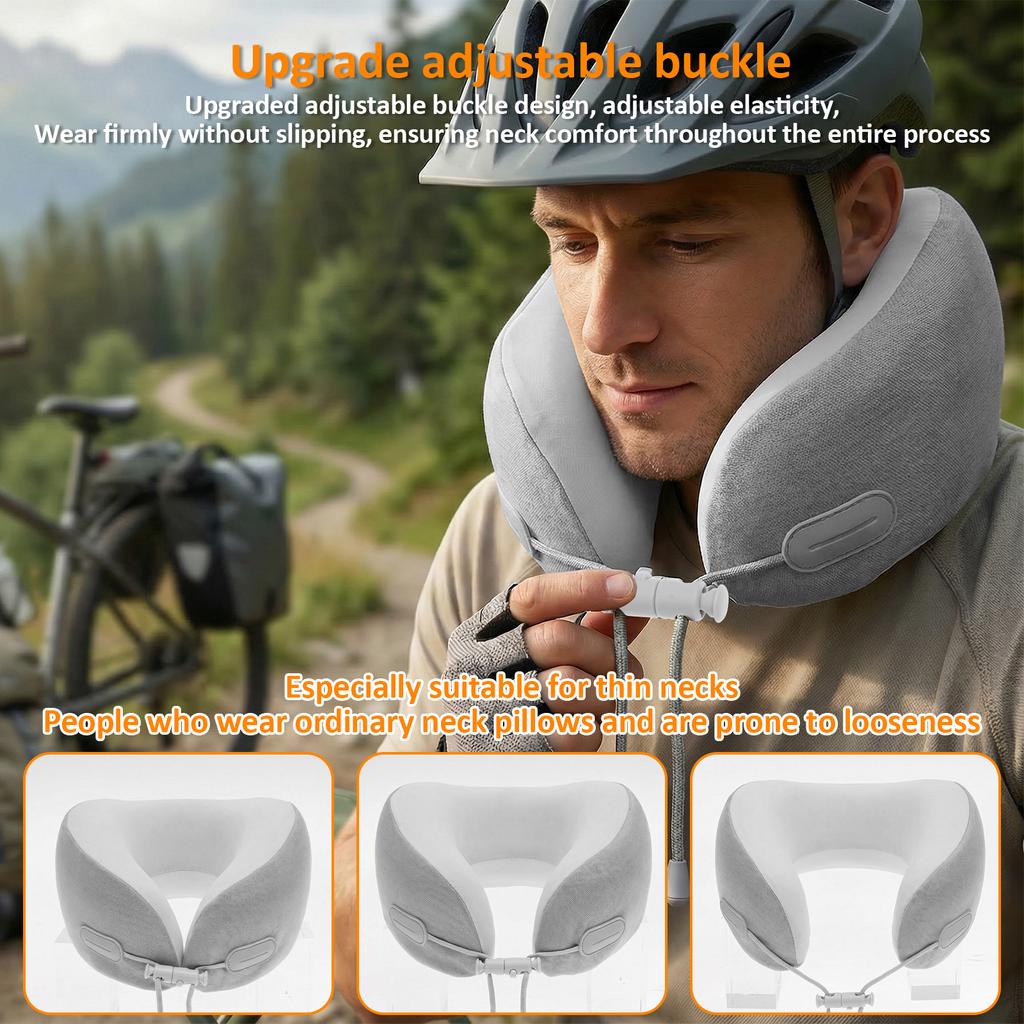 U Shaped Memory Foam Neck Pillows Soft Travel Massage Adjustable Flight Pillow for Sleeping Airplane Car Office Home
