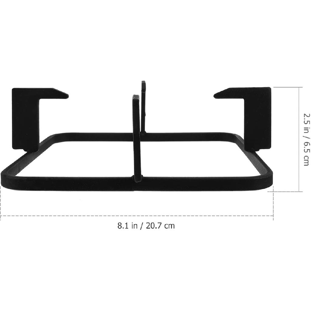 Uonlytech Gas Stove Burner Covers Cast Iron Wok Support Ring, 20. 7cm Square Gas Burner Rack Stove Trivets Cooktop Range Pan Holder Stand Stove Rack