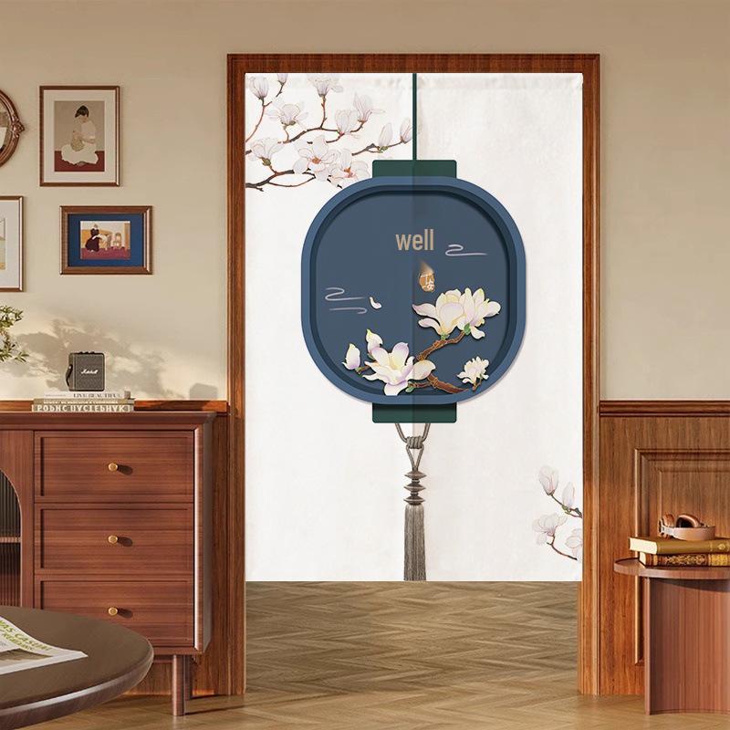 Hochwertiger, stanzfreier Toiletten- und Türdurchgangs-Trennvorhang für Bad und Schlafzimmer - Ölbeständiger Halber Vorhang für Küchengebrauch