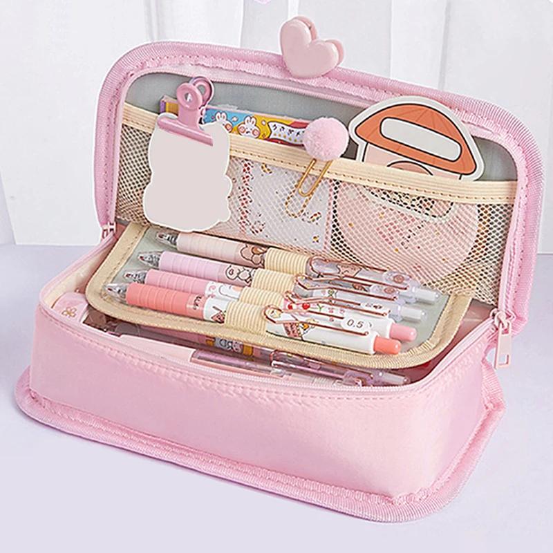 Multifunctional Large Capacity Pencil Case, Office Stationery BagSchool Supplies for Children, 1 Piece as a Gift