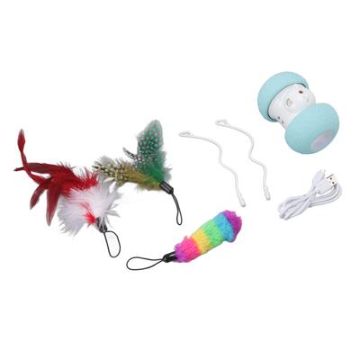 Interactive Cat Toys Electric Squeaky Rolling Ball USB Rechargeable Smart Automatic Kitten Toys