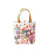 Cute Cartoon Canvas Tote - Mom & Child Style, Portable Kindergarten Bag, Multifunctional Storage, Customizable with Logo