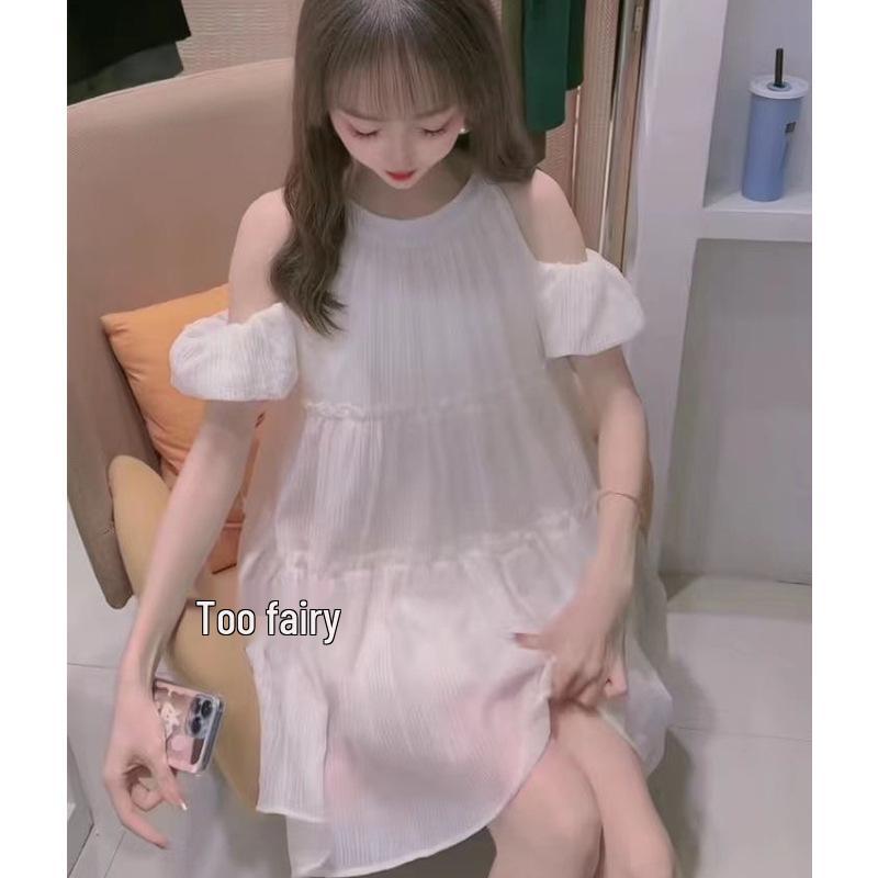 2024 Sommer Damen Schulterfreies Petite Kleid - Süßer und Eleganter Stil