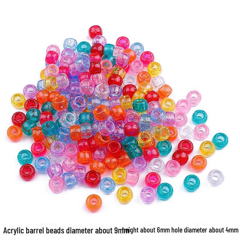 Colorful Large-Hole Acrylic Rice Beads for DIY Jewelry Making