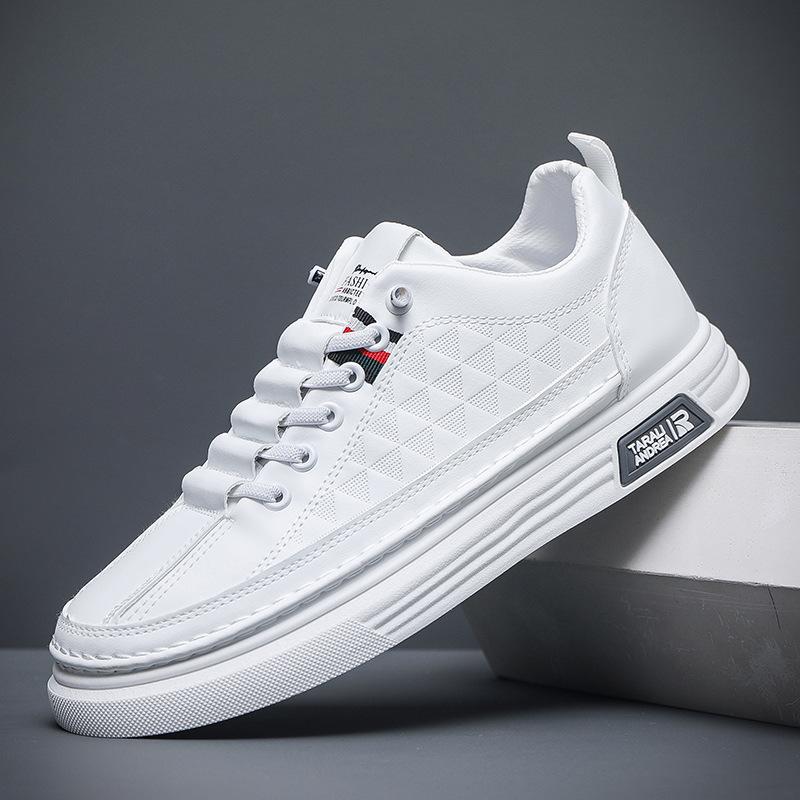 

Осенние мужские маленькие белые туфли, модная обувь, повседневная водонепроницаемая обувь для доски, легкая спортивная повседневная обувь на мягкой подошве 44 белый