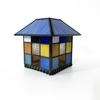 Stained glass square house lampshade, geometric pattern lampshade, wall lamp, chandelier lampshade, replacement lampshade