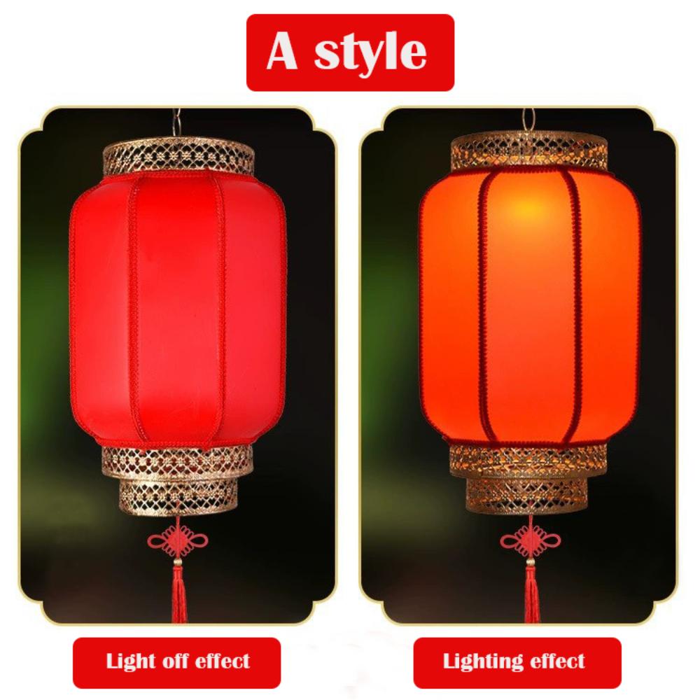 Waterproof New Year's Lantern Antiqued Red Lantern Chinese New Year Decoration