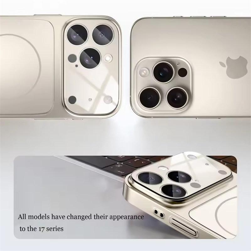 Glass Nano Matt Deksel For iPhone 17 Air 16 15 14 13 Pro Max 17Pro Magnetisk For Magsafe Trådløs Lading Armor Funda