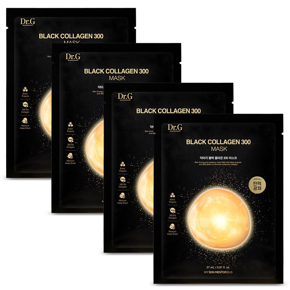 Schwarze Kollagen 300 Maskenpackung (4 Blatt)