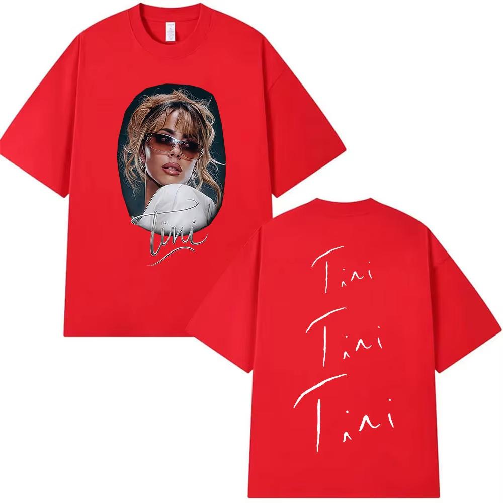 Tini Stoessel Futtura Tour Merch T Shirt Men Women Vintage High Quality Fashion T-shirts Fans Tops Oversized Cotton T-shirt