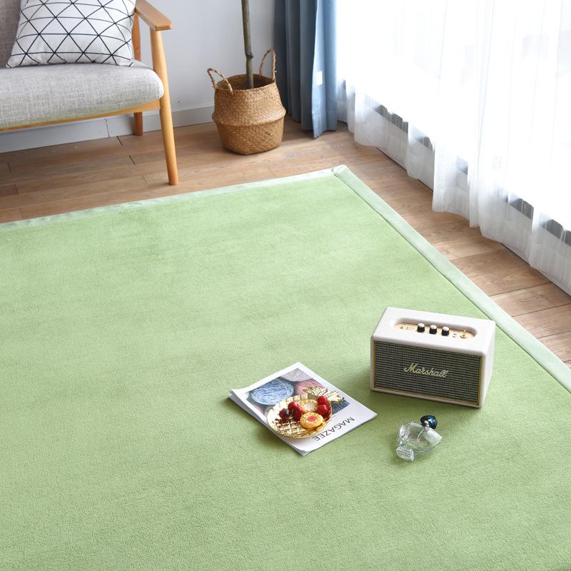 Deep Blue Tatami Floor Mat: 2cm Thick Coral Fleece, 3m X 2m