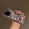 Pink Leopard Print Phone Case for IPhone 16 15 14 Pro Max 13 12 11 Pro Max16e  8 7 Plus SE  XS XR X Tinfoil Pattern Cover
