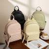 Schoolbag Backpack Women's Travel Bag Simple and Lightweight Soft Leather PU Multifunctional Anti-splashing Versatile Medium Backpack New Leisure Bag