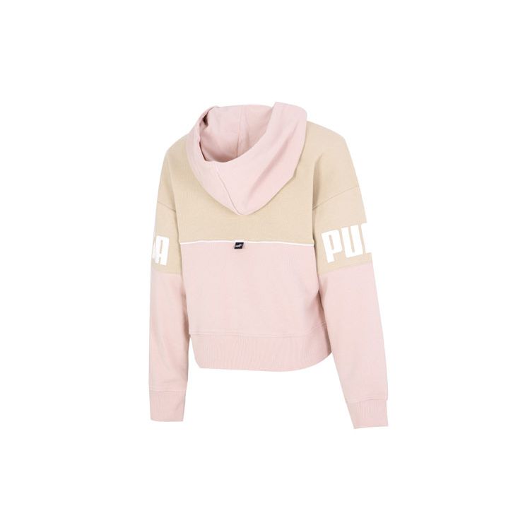 Puma Color Block Sports Casual Hoodie Women Tops Pink 673638-67