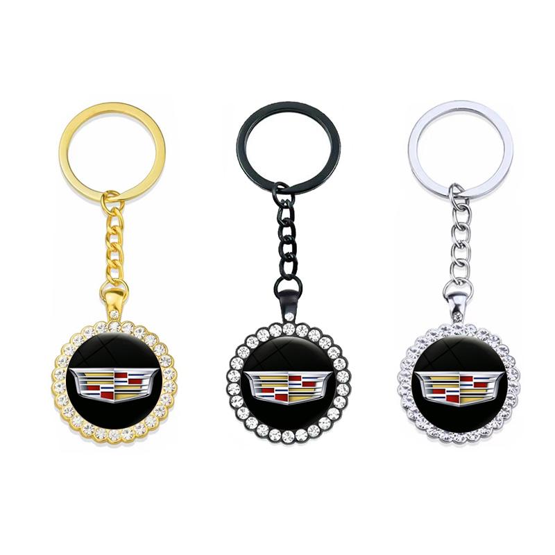 Car Keyring Cadillac Bling Keychain Crystal Rhinestone For CT4 CT5 XT4 XT5 XT6 ATS CTS XTS Auto Fashion Accessories (3 Colors) Svagd99 9v
