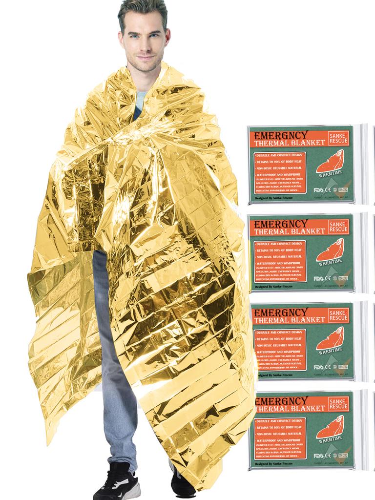 130/160*210CM Emergency Blanket Low Temperature Rescue First Aid Kit Insulation Blanket Lifesaving Warm Insulation Survival Edc