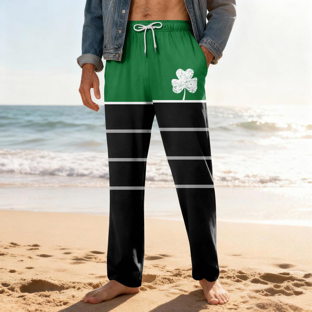 Men's Home Soft Pajama Pants Drawstring With Pockets Casual Sports Pants