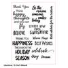 Greeting Words Clear Silicone Stamp Blessing Words Silicone Stamp for Card Making Scrapbooking Photo Album Journal