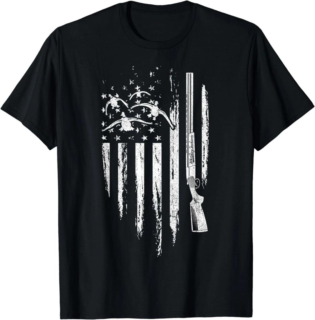 Duck Hunting American Flag Waterfowl Goose Gift For Hunter Gift Unisex T-Shirt