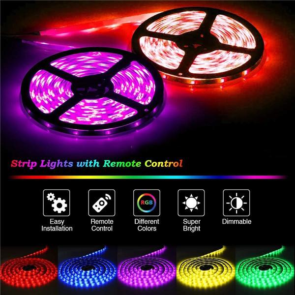 USB LED pásek Světelná dekorace Podsvícení Lampa Noční světlo Světelný řetězec RGB SMD 5V LED světla Podsvícení obrazovky TV plochy