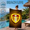 Asciugamano da Spiaggia in Microfibra con Stampa dello Stemma di Leeds, Morbido e Assorbente, Asciugatura Rapida, Ideale per Viaggi Estivi, Essenziale per la Spiaggia, Piscina