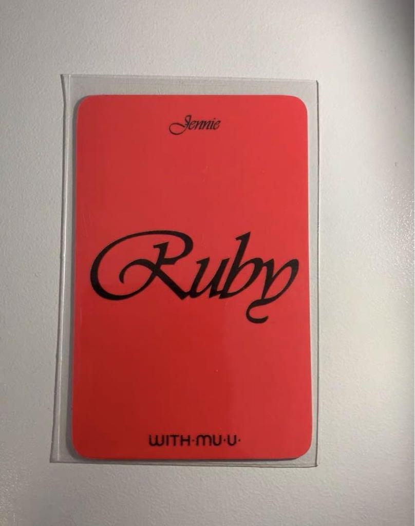 [USED] black pink Jennie withmuu autograph session bonus trading card C