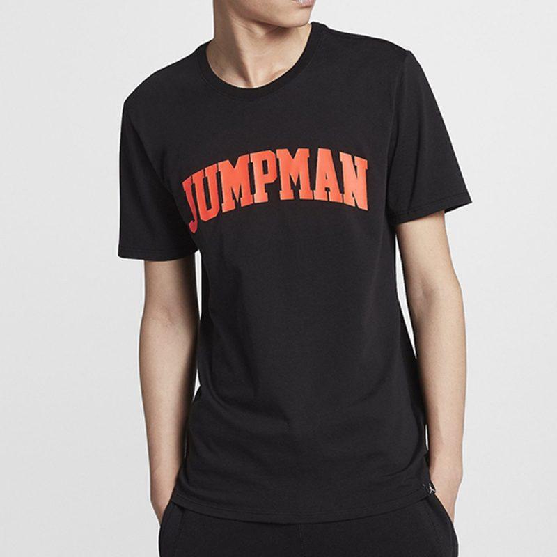 Jordan JSW Jumpman T Shirts Men's Black Crew Neck Moderate Straight Fit 916055-010