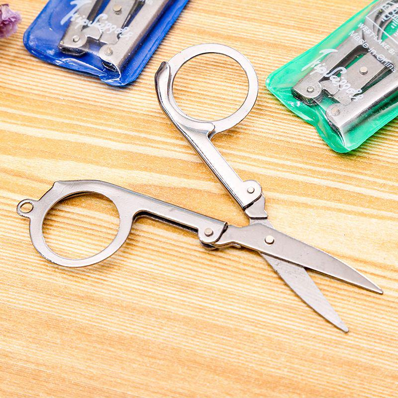 Compact Folding Travel Scissors - Mini Portable Student Stationery Tool