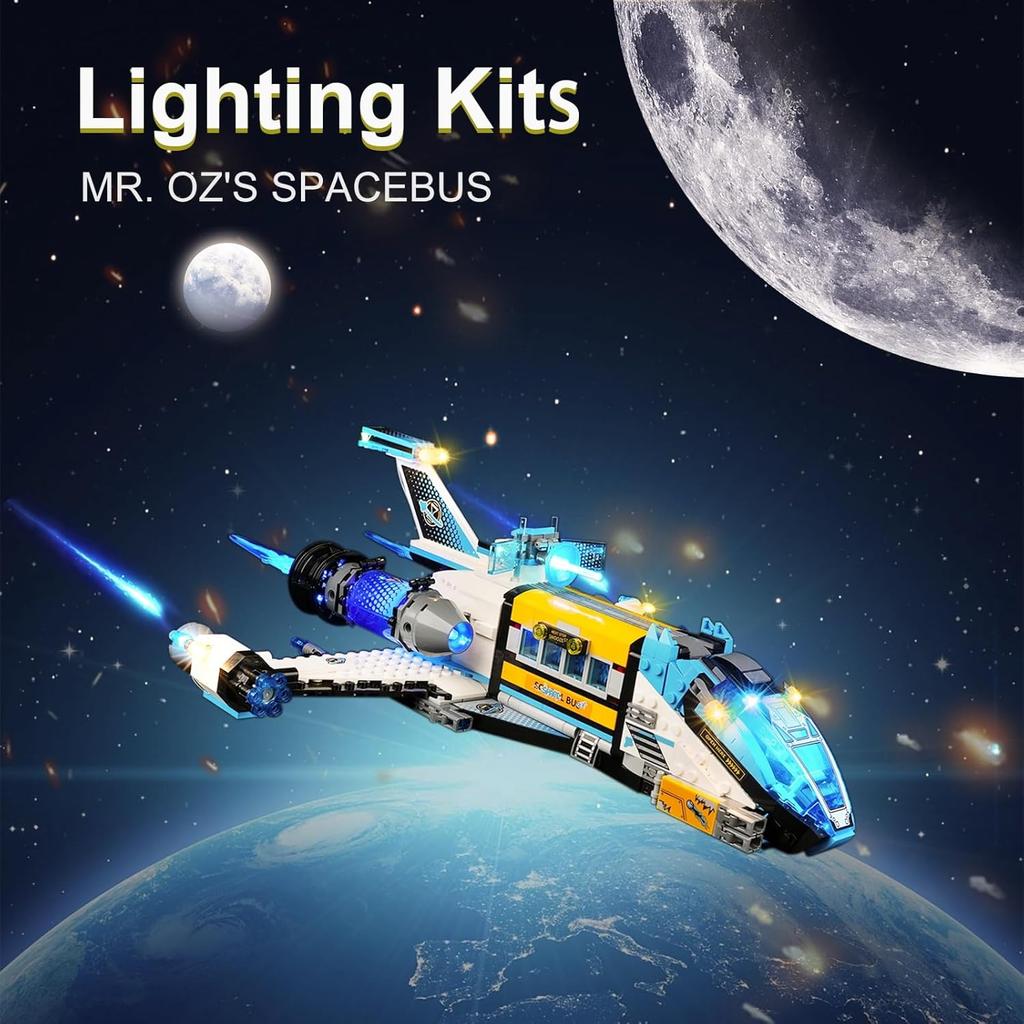 LED Light Kit for Lego DREAMZzz Mr. Oz’s Spacebus 71460 Building Set, Creative Lighting kit Compatible with Lego 71460 (Lights Only, No Lego Set)