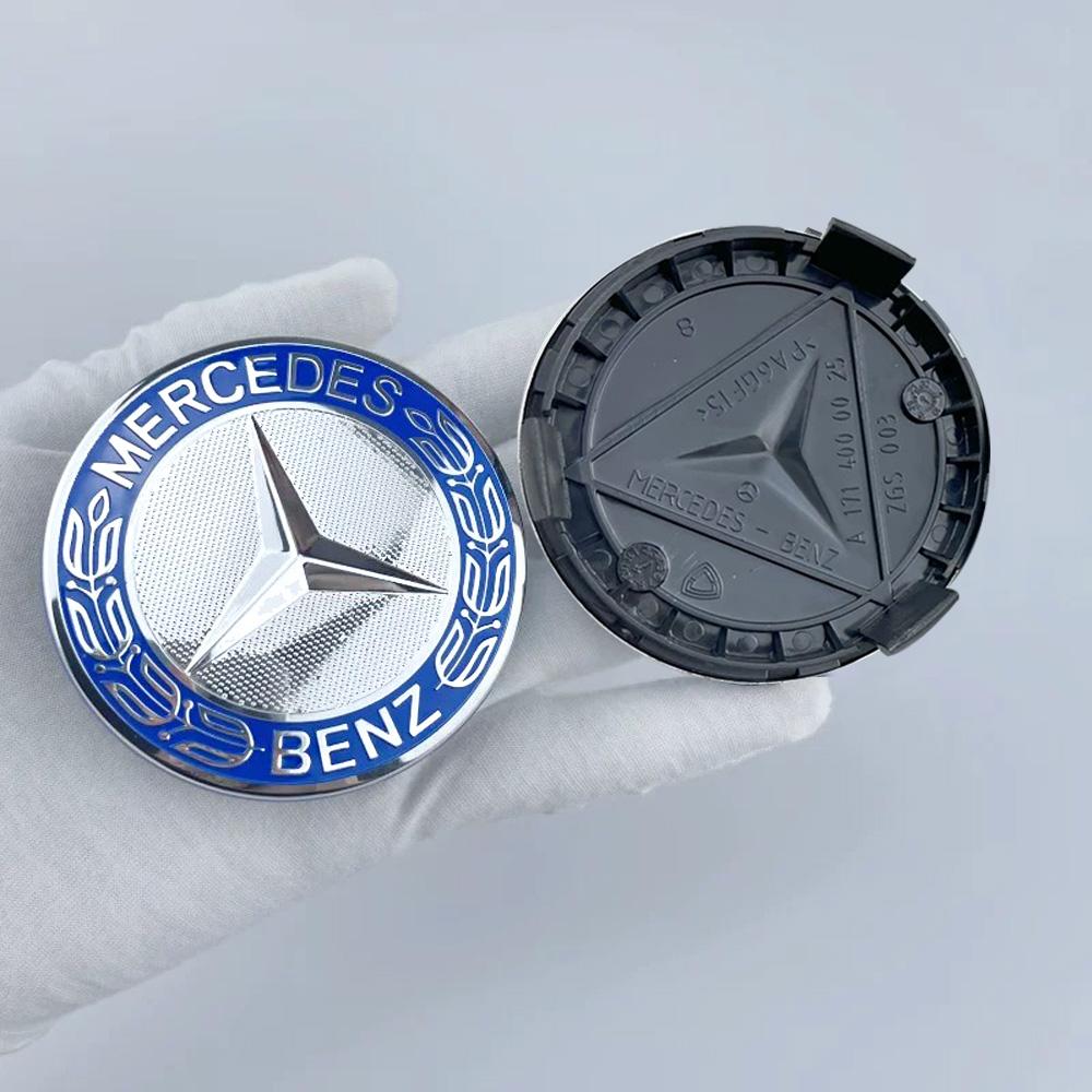 MEA4 ABS 4PCS 75MM Car Wheel Center Hub Caps For Mercedes Benz AMG W203 W206 W220 W205 W211 W212 GLA GLC CLA A Emblem Tire Rim Covers