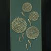 Goldene Wanddekoration Metall Hohl geschnitten Koralle Lotusblatt Fischteich Goldfisch Hintergrund Wandbehang Kupfer Anhänger Heimdekoration