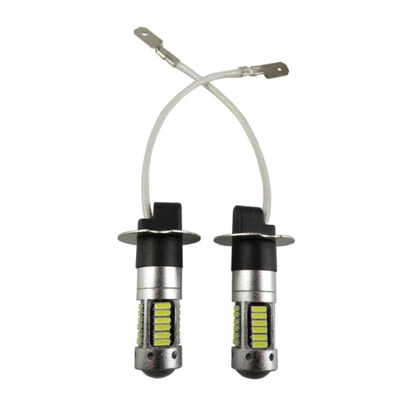 2x Canbus-LED Car Light Daytime Running Headlight H3 4014 30SMD 9006 Lamp Fog Lights Super Bright Automotive Accessories