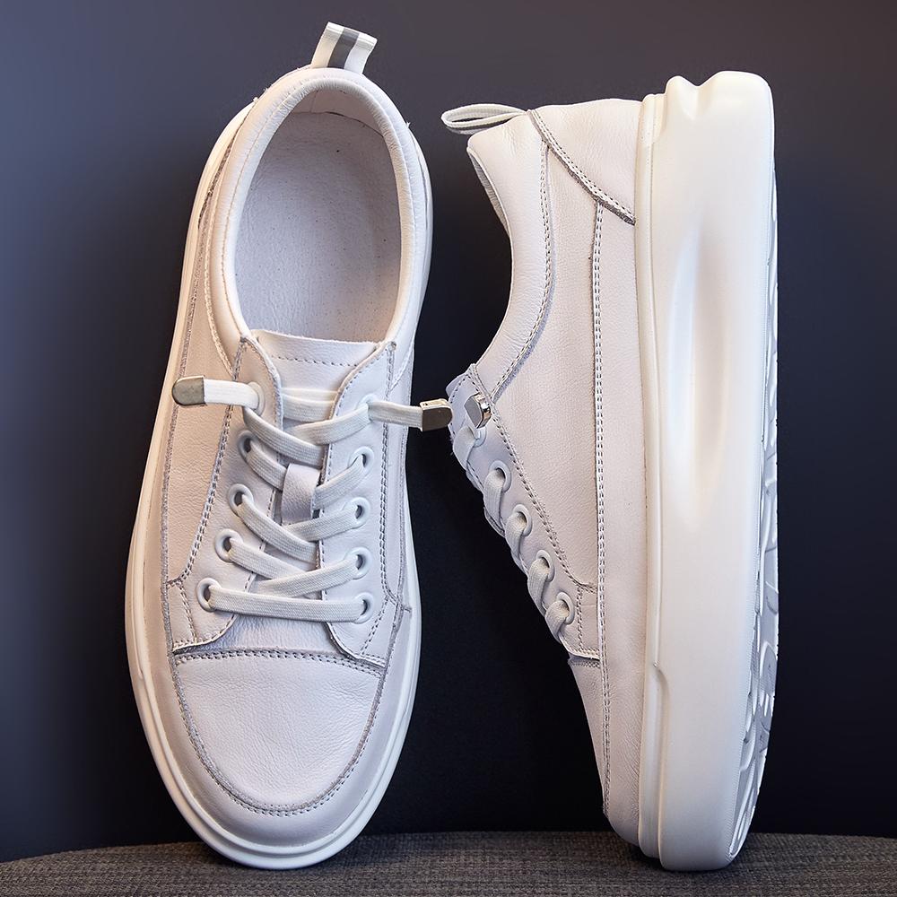 Spring Summer Shoes Women Platform White Flats Genuine Leather Sneakers Light Casual Shoes New Outdoor Walking Shoes