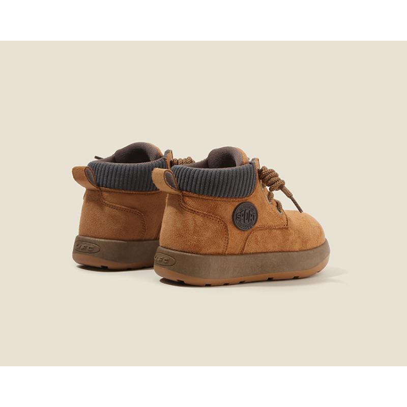 Kids Vintage British Style Soft Sole Low Top Ankle Boots Unisex Children Casual Shoes