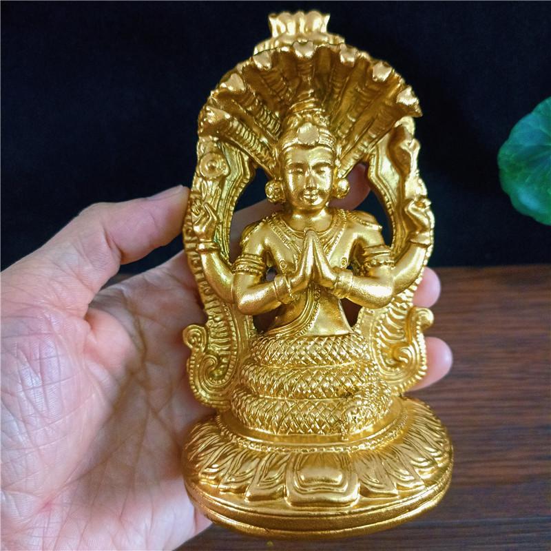 Golden Vishnu Statue Hindu Ganesha Shiva Buddha Figurine Sculpture Room Office Home Decoration India God Feng Shui Crafts