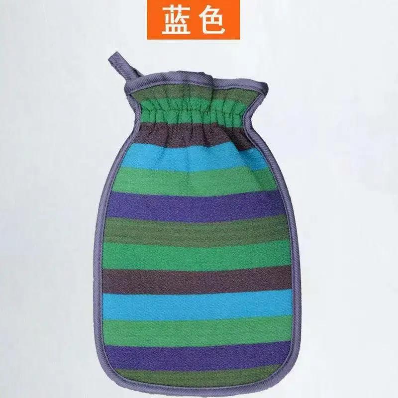 

Thick Colored Bath Towel Household Bathroom Tools Strong Scrubbing Mud Absorbent Breathable Bath Towel Gloves синій