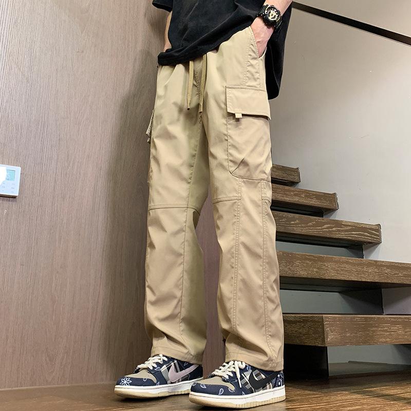 Men's Spring Autumn New Loose Straight Trousers Waterproof Outdoor Assault Casual Pants