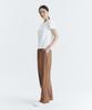 WHOLOVESART Unisex Essential Wide Elastic Waist Slacks Camel