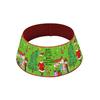 Christmas Tree Collar 22 Inch Green Elf Xmas Tree Base Stand Cover Fabric Tree Ring for Farmhouse Holiday Party Decor