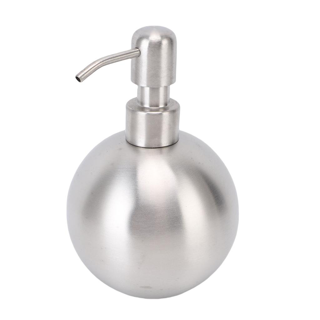 500ml Kugelförmiger Seifenspender Nachfüllbare Edelstahl-Lotionsflasche für Badezimmer-Toilettenartikel