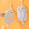 Cute Cartoon Tanuki Hanging Towel Coral Velvet Hair Does Not Lose Thick Cloth Kitchen Bathroom Absorbent Towels teapot