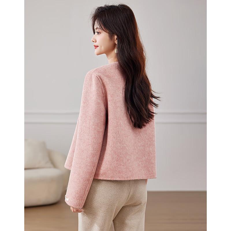 Shi Shui Nian Hua Women's Elegant Wool Blend Coat