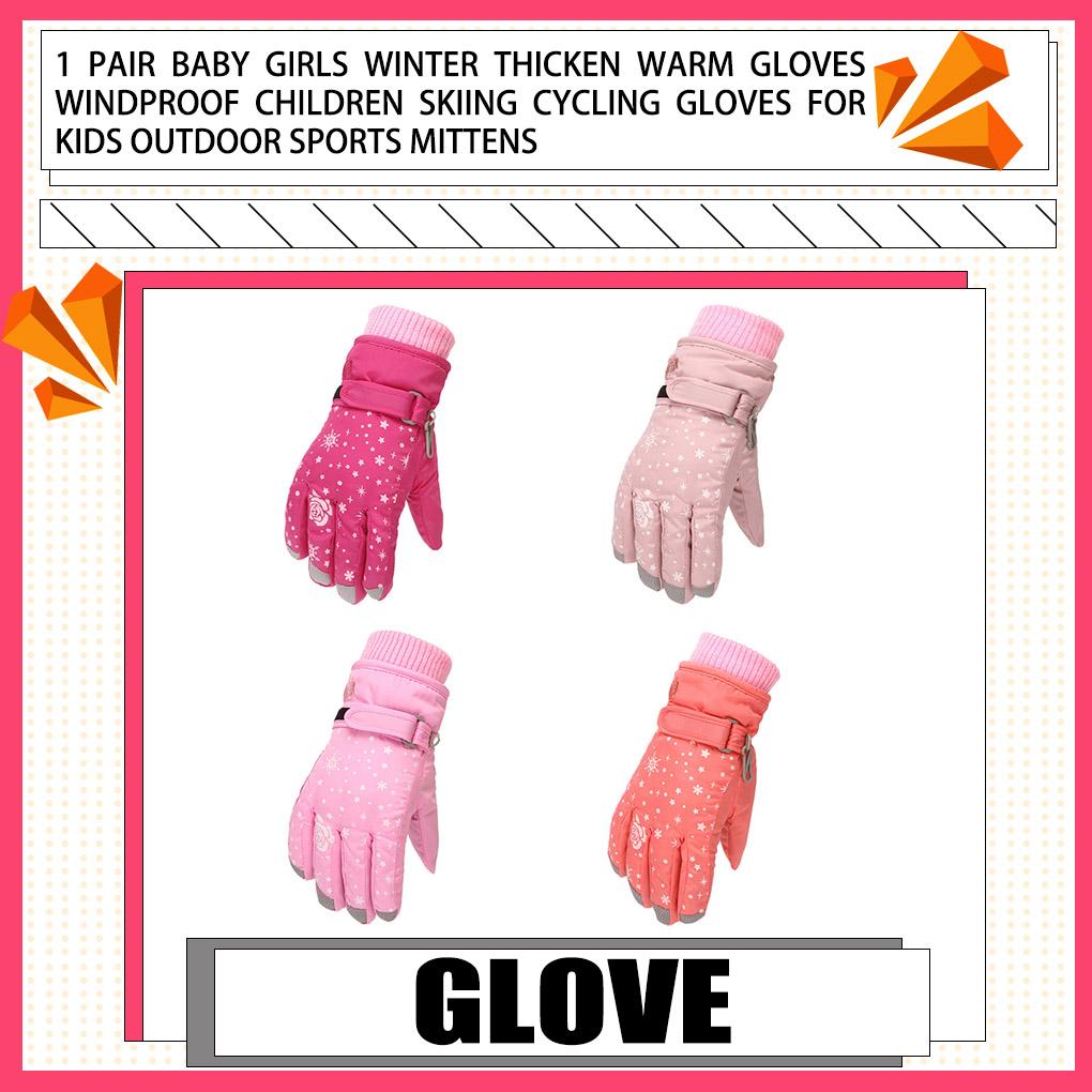 1 Pair Cold Winter Children Skiing Glove Portable Snow Knitting Gloves Wind-proof Warm-keeping Mittens Warming Outdoor