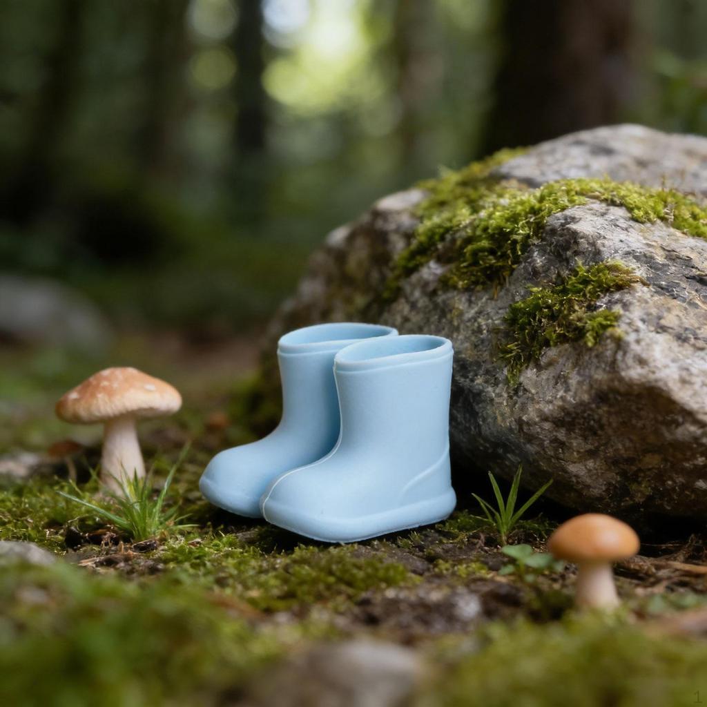 Doll Miniature Shoes Flexible Nonslip Rain Boots Toy Costume Replacement Silicone Handmade