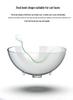 Pet Cat & Dog Transparent Double Bowl - Angled Food & Water Feeder with Neck Protection