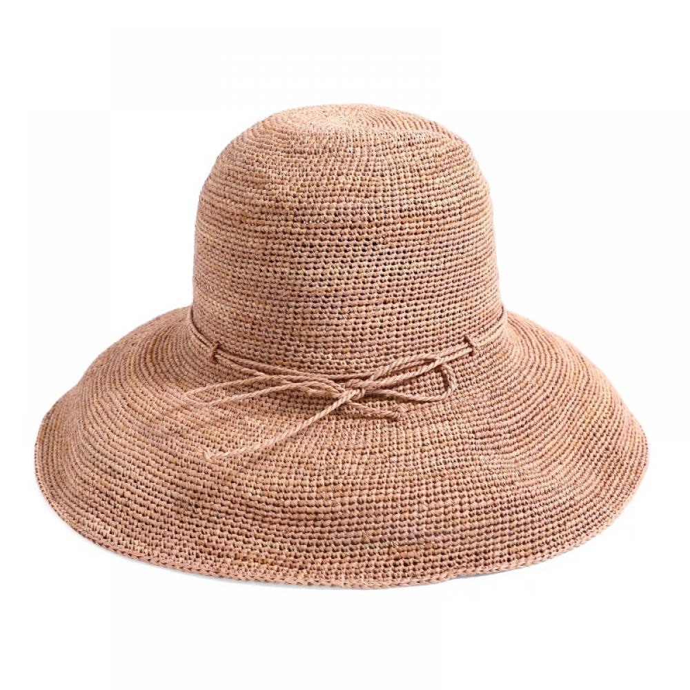 Helen Kaminski Hat50110 Nu Provence 12 Nougat Metal Logo Bucket Hat