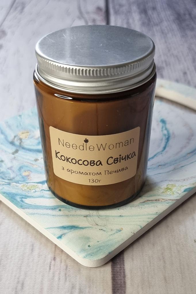 Ręcznie robiona świeca zapachowa z wosku kokosowego w słoiku NWN-120 NeedleWoman   Ciastko (76681011)