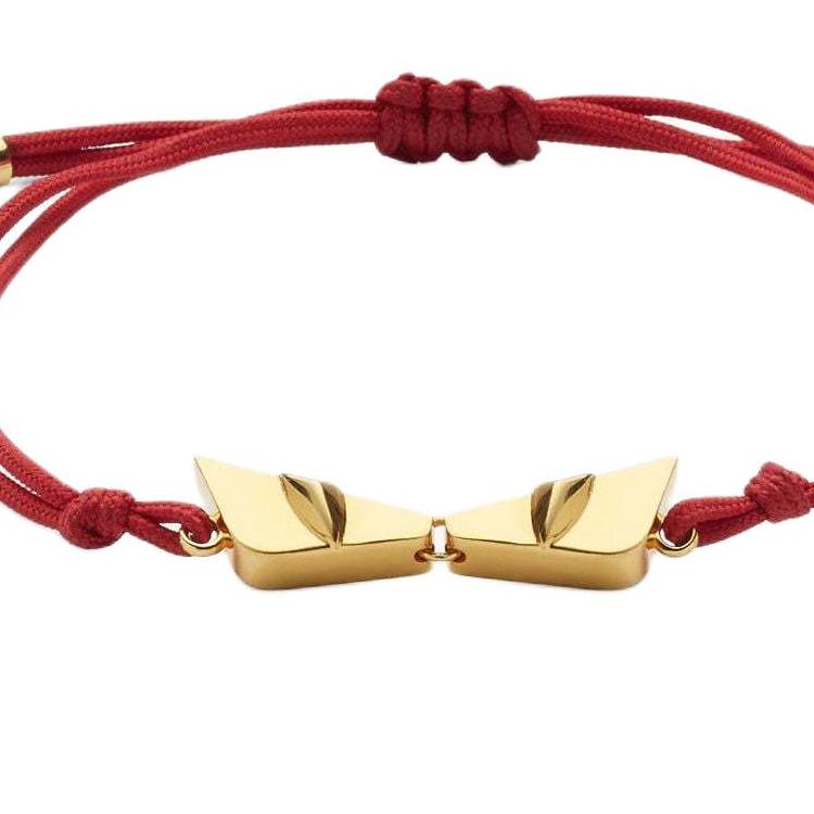 Fendi Eyes Pendant Bracelet Men bracelets Brass Red 7AJ904ARMCF0UWB