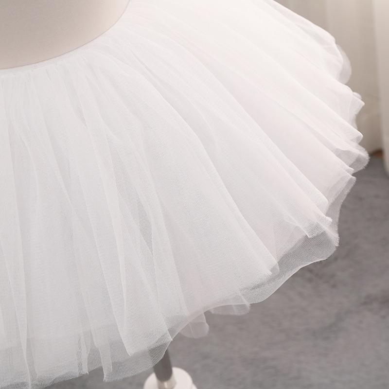 Jupe Courte Tutu Danse Ballet Bulle Vintage Superposée Plissée Couleur Unie Tulle Jupon Cosplay Fête Costume