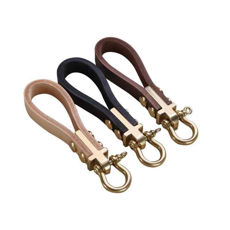 Premium Heavy Duty Brass Keychain Clasp Screw Lock Buckle Rust-Resistant Motorcycle Car Key Organizer for Riders Gifts